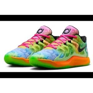 New Men's Size 10 Nike KD17 Barely Volt Baltic Blue Basketball Shoe HF1811 700